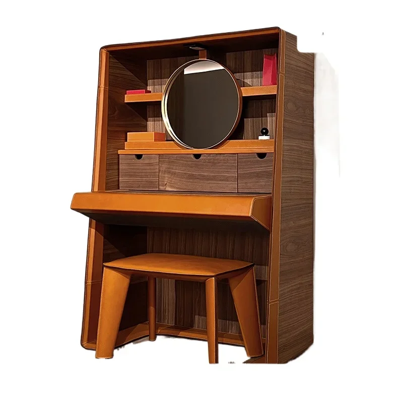 *Italian Light Luxury Saddle Leather Dresser Modern Simple New Bedroom High-end Black Walnut Makeup Table
*Italian Light Luxury Saddle Leather Dresser Modern Simple New Bedroom High-end Black Walnut Makeup Table