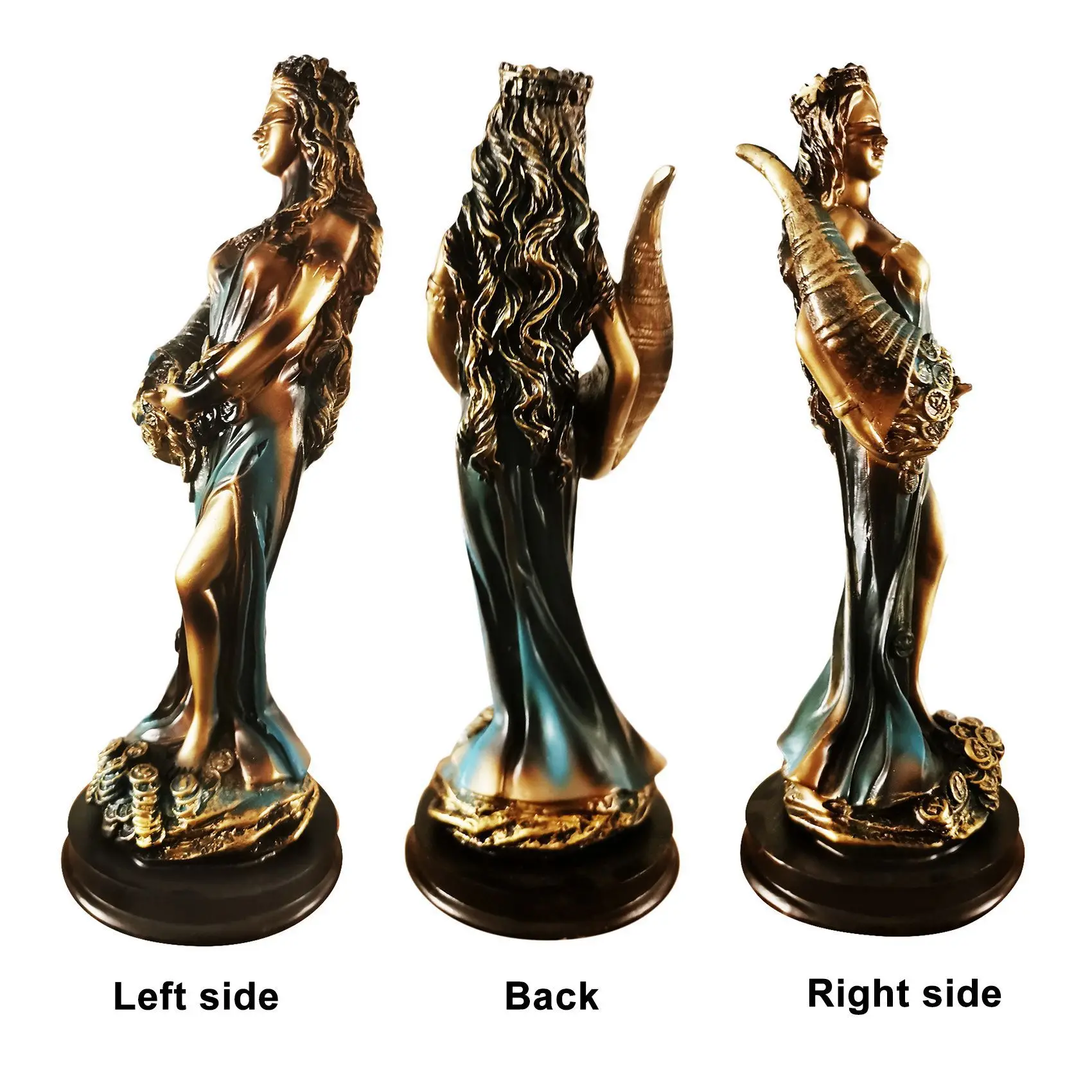 AT29-2X Blindfolded Fortuna Statue Ancient Greek Roman Goddess Of Fortune Vintage Blue Luck Sculpture Luck Decorations
AT29-2X Blindfolded Fortuna Statue Ancient Greek Roman Goddess Of Fortune Vintage Blue Luck Sculpture Luck Decorations