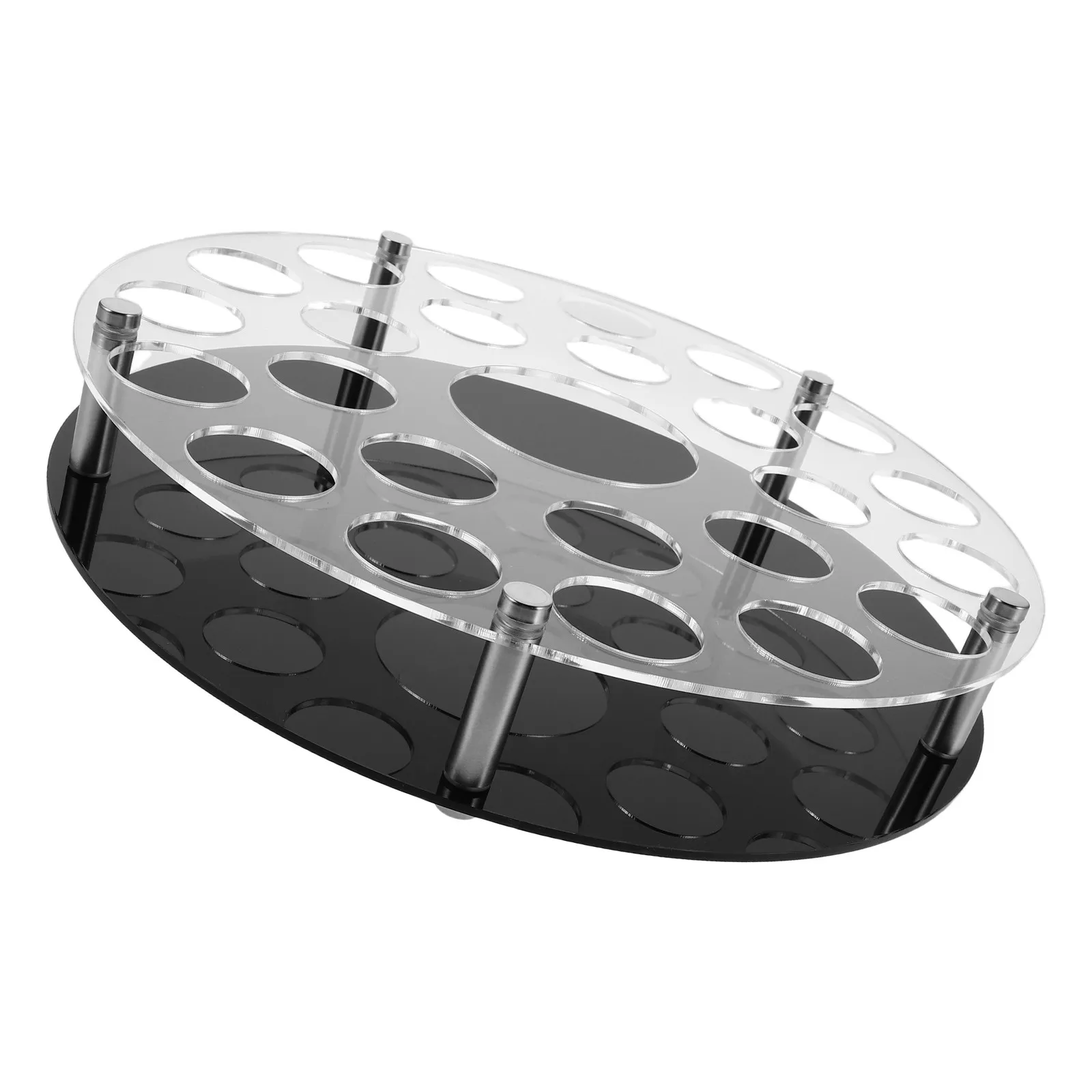 25 Hole Acrylic Shot Glass Tray Holder Central Bottle Slot Clear Bar Cups Organizer Large Capacity Serving Tray for Parties
25 Hole Acrylic Shot Glass Tray Holder Central Bottle Slot Clear Bar Cups Organizer Large Capacity Serving Tray for Parties
