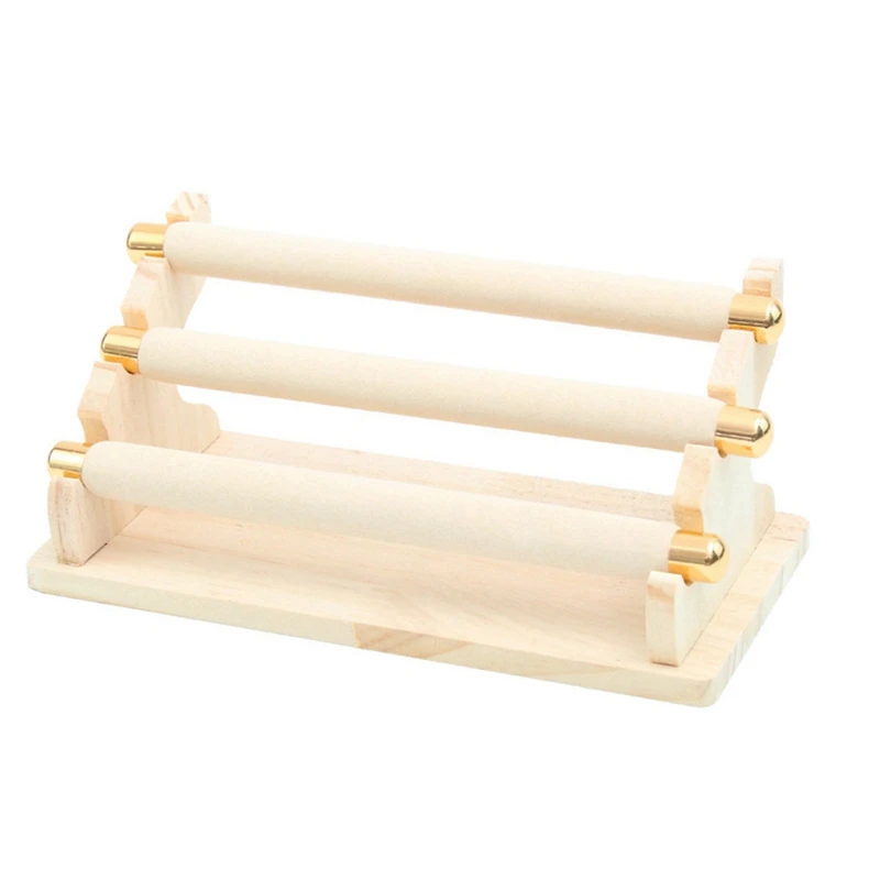 AOAO-3X 3-Tier Wooden Jewelry Display Stand Ring Holder, T-Bar Jewelry Showcase Display Stand And Organizer Apricot
AOAO-3X 3-Tier Wooden Jewelry Display Stand Ring Holder, T-Bar Jewelry Showcase Display Stand And Organizer Apricot
