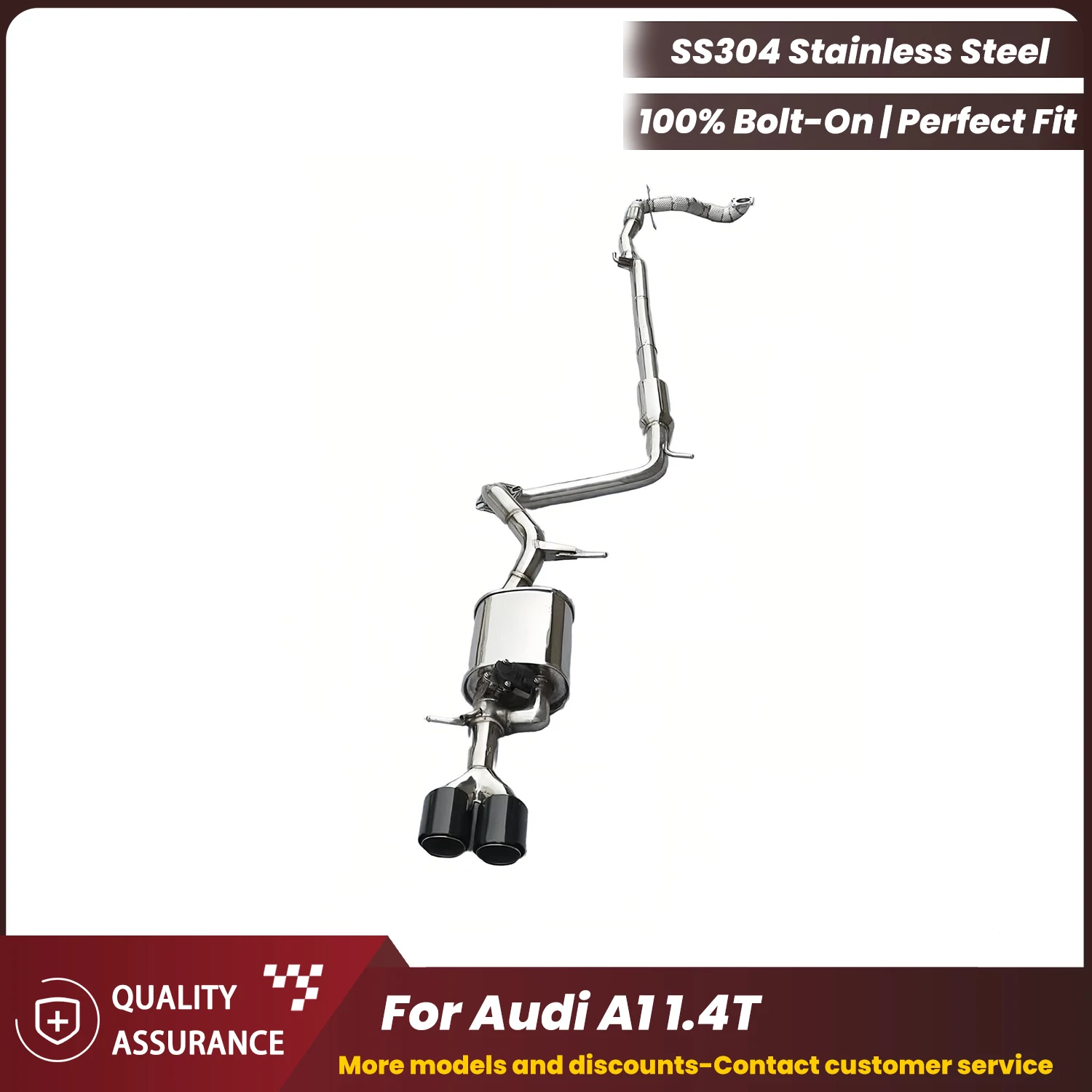 ECCF Valvetronic Catback Exhaust For Audi A1 1.4T Aggressive Exhaust Sound Performance Upgrade Easy Installation
ECCF Valvetronic Catback Exhaust For Audi A1 1.4T Aggressive Exhaust Sound Performance Upgrade Easy Installation