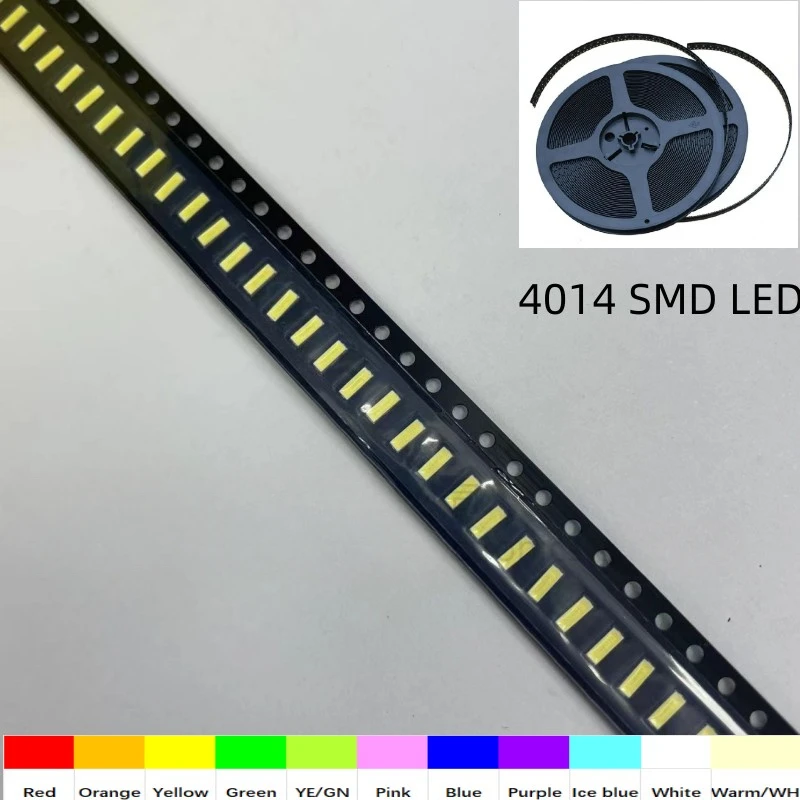 500PCS 4014 SMD LED 4.0*1.4mm High brightness Red Gold Yellow Green Pink Blue Purple Ice blue Warm white Cold white Natural
500PCS 4014 SMD LED 4.0*1.4mm High brightness Red Gold Yellow Green Pink Blue Purple Ice blue Warm white Cold white Natural