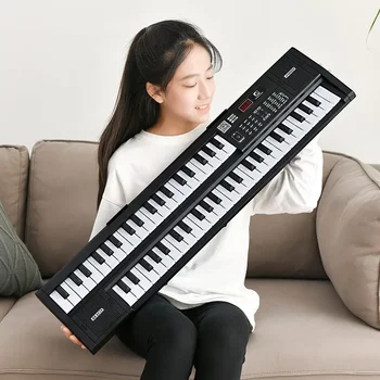 더블 키 성인 전기 오르간, 88 키 어린이 초보자 휴대용 전문 키보드 피아노, 다기능 미디 컨트롤러