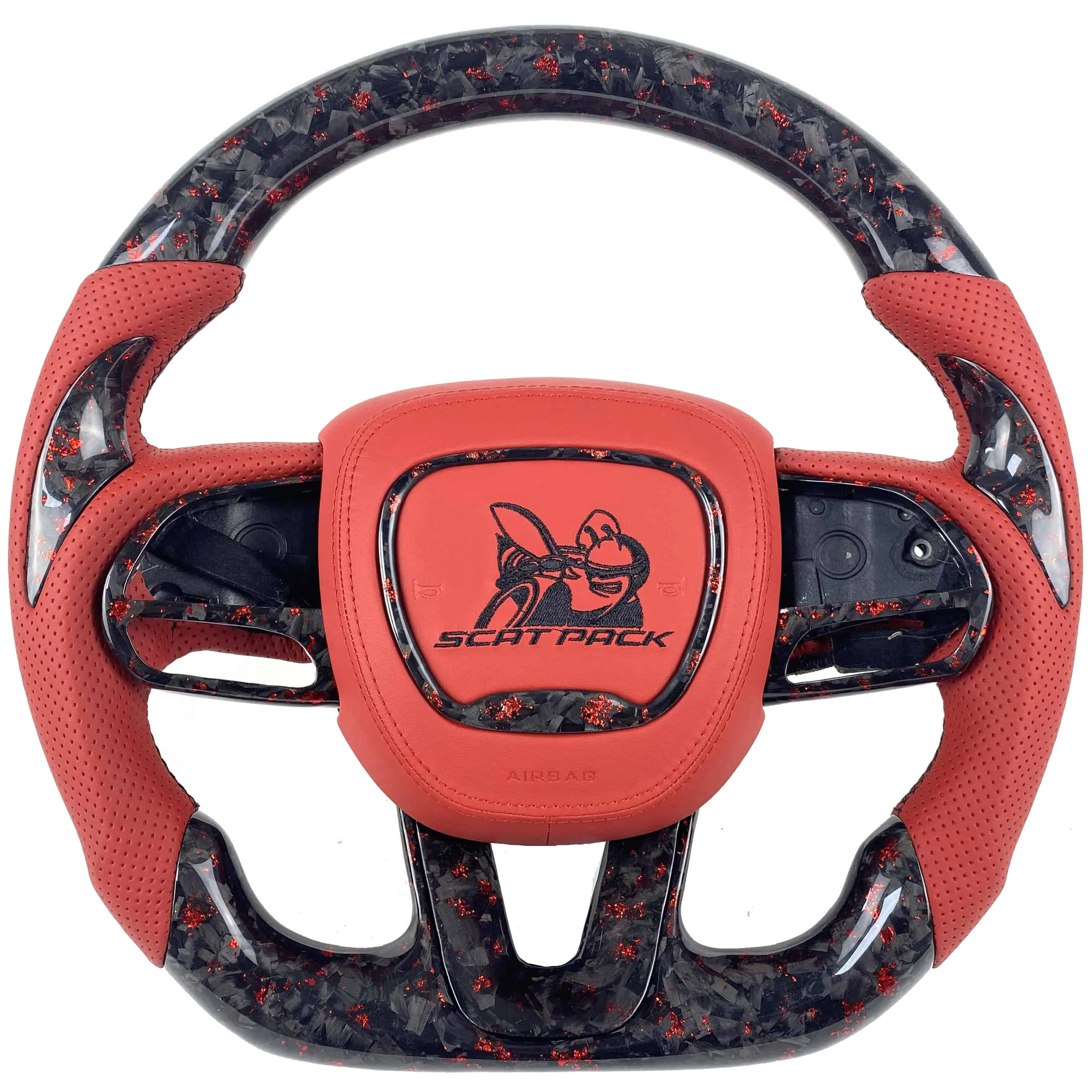 Customized Car Carbon Fiber Steering Wheel for RTS Dodge Charger 2015-2022 Red Sport Style Forged Leather Steering Wheel
Customized Car Carbon Fiber Steering Wheel for RTS Dodge Charger 2015-2022 Red Sport Style Forged Leather Steering Wheel