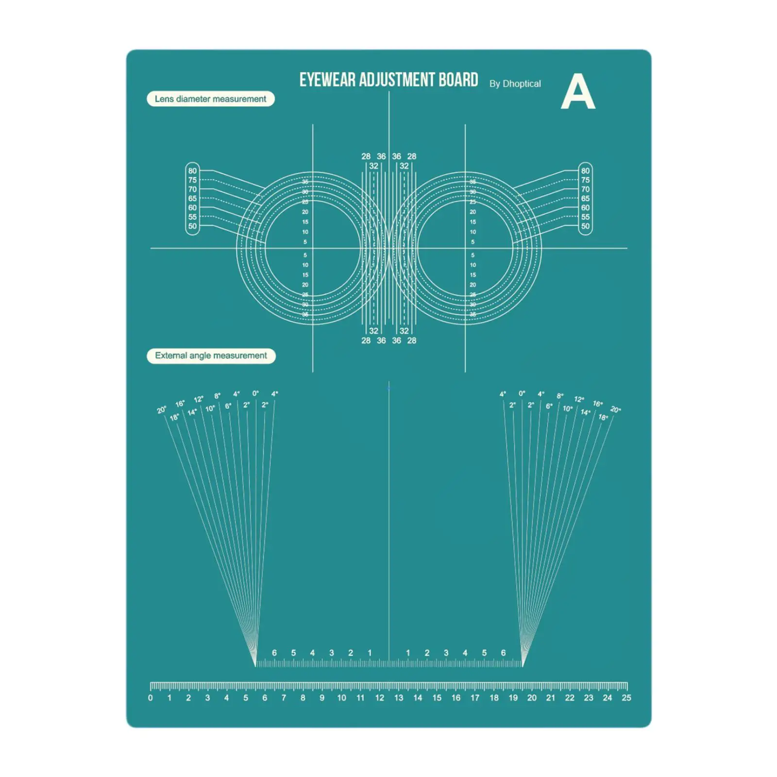 Eyewear Adjustment Board Oblique Angle Measurement High Performance Test Pad
Eyewear Adjustment Board Oblique Angle Measurement High Performance Test Pad