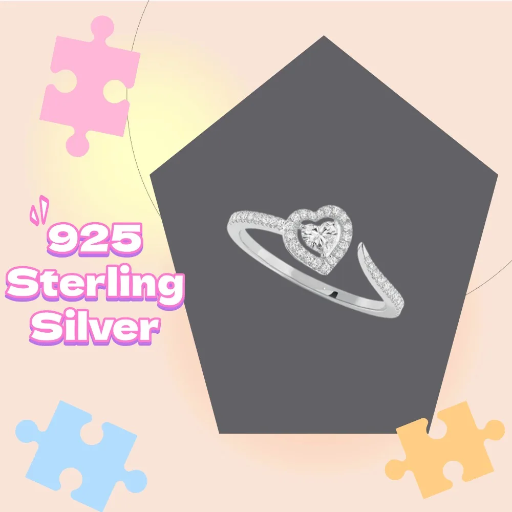 Кольца с бриллиантами Love Opening, ювелирные изделия из чистого серебра S925, романтические кольца на День святого Валентина для подруги
Кольца с бриллиантами Love Opening, ювелирные изделия из чистого серебра S925, романтические кольца на День святого Валентина для подруги