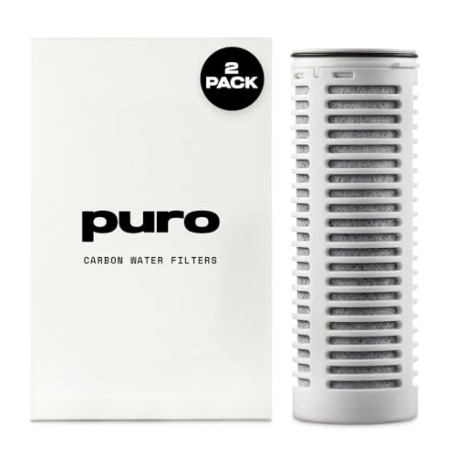 Puro Replacement Filter for Glass Pitcher - 2 PACK - Filters 200 Gallons - Long Lasting Filter - 400% Faster Filtering - Carbon
Puro Replacement Filter for Glass Pitcher - 2 PACK - Filters 200 Gallons - Long Lasting Filter - 400% Faster Filtering - Carbon