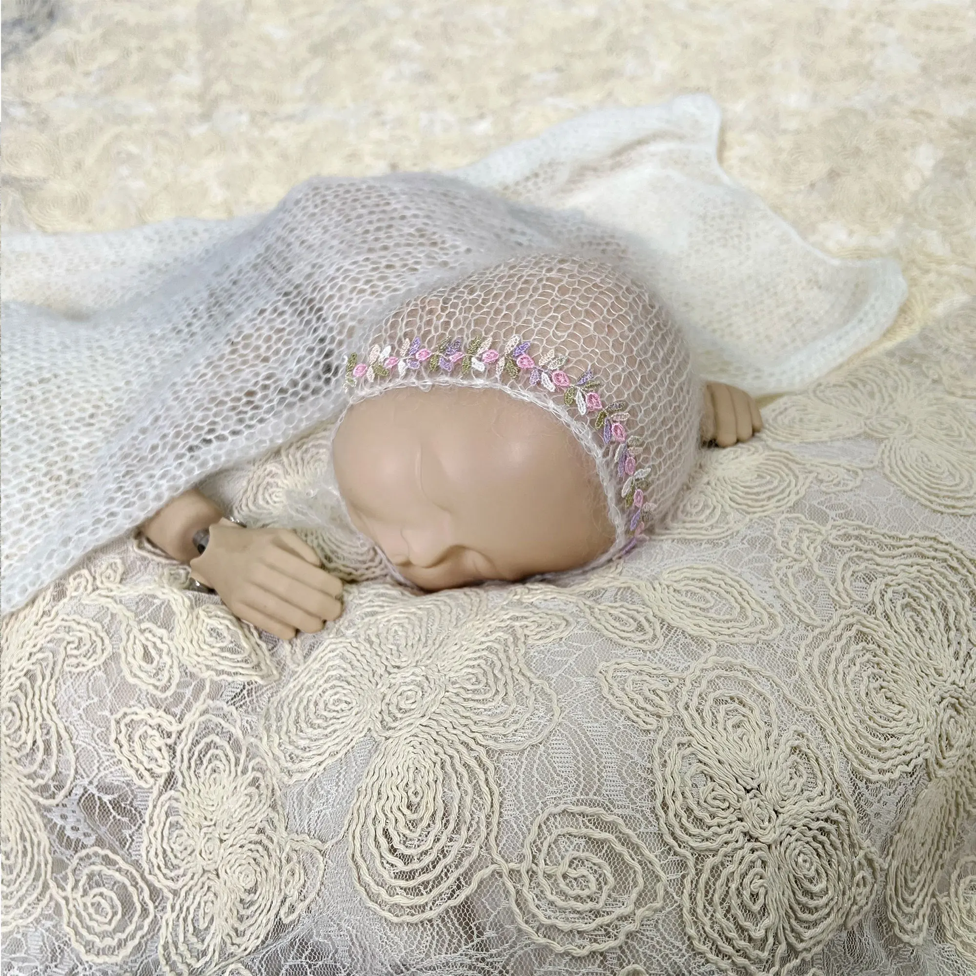 Don&Judy Newborn Photography Props Handmade Lace-based Cotton Yarn Cloud-like Textured Fabric Soft Blanket Photo Shoot Accessory
Don&Judy Newborn Photography Props Handmade Lace-based Cotton Yarn Cloud-like Textured Fabric Soft Blanket Photo Shoot Accessory
