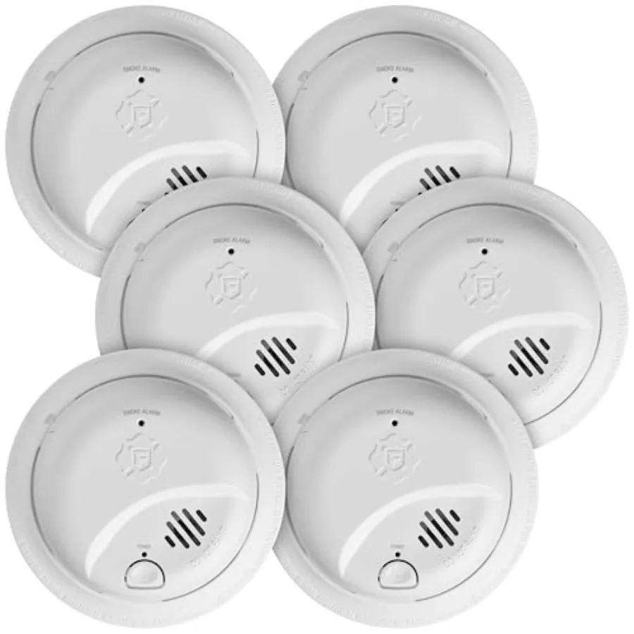 Hardwire interconnect smoke alarm with battery backup for home safety, ABS plastic, white, reliable 10-year sensor life
Hardwire interconnect smoke alarm with battery backup for home safety, ABS plastic, white, reliable 10-year sensor life