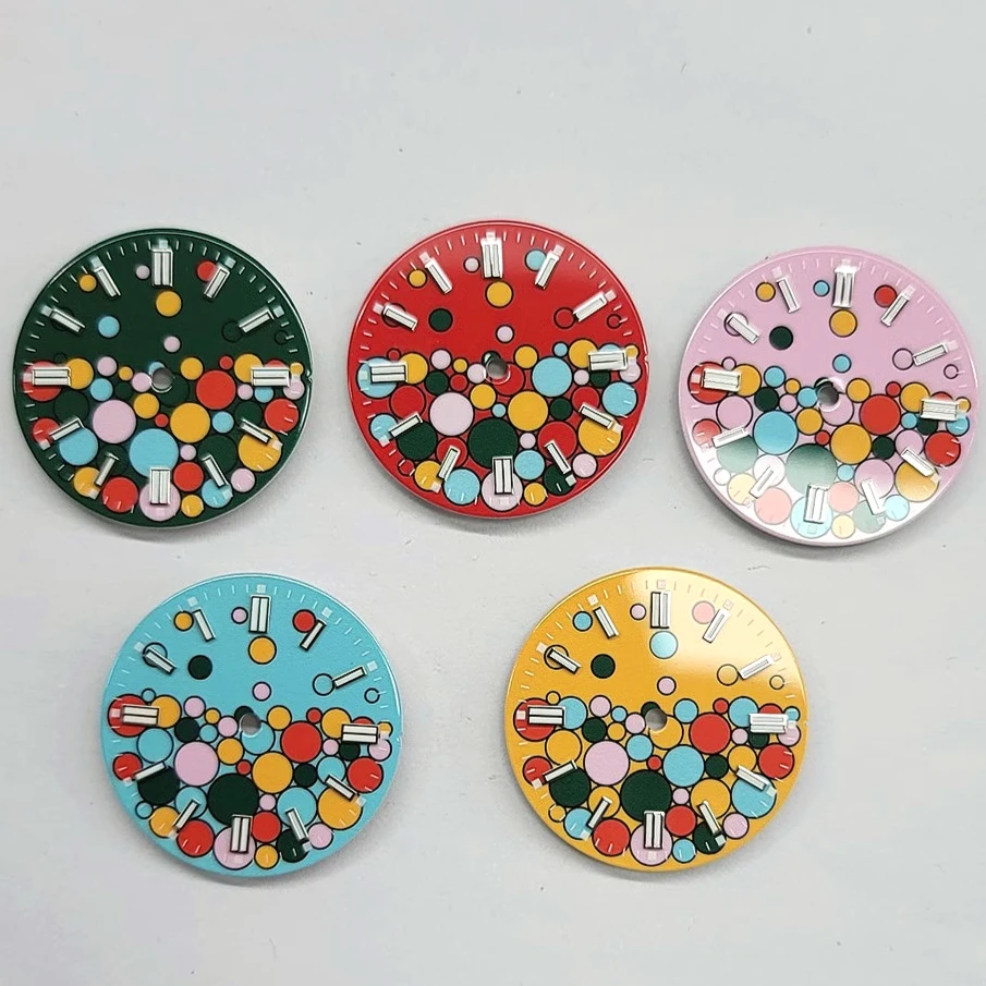 28.5mm Blue Luminous Color Bubble Watch Dial for NH35 NH36 ETA 2836 Miyota 8215 Automatic Movement Modified Accessories
28.5mm Blue Luminous Color Bubble Watch Dial for NH35 NH36 ETA 2836 Miyota 8215 Automatic Movement Modified Accessories