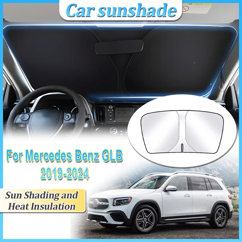For Mercedes Benz GLB X247 2019 2020~2024 Front Windshield Sunshade Anti-UV Car Covers Sun Protection Steel Ring Accessories
For Mercedes Benz GLB X247 2019 2020~2024 Front Windshield Sunshade Anti-UV Car Covers Sun Protection Steel Ring Accessories