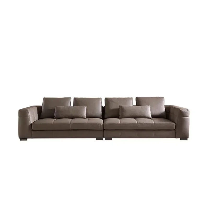 Living room simple modern straight row first layer cowhide sofaquality furniture
Living room simple modern straight row first layer cowhide sofaquality furniture