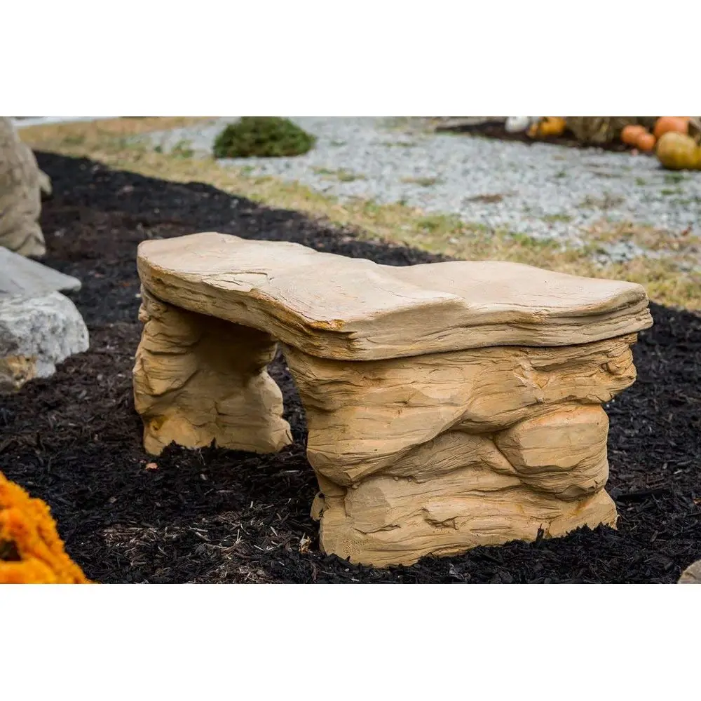 Stone Petrified Rock Bench 3 Piece Concrete Patio Furniture, Hand Sculpted Fine Cast Stone
Stone Petrified Rock Bench 3 Piece Concrete Patio Furniture, Hand Sculpted Fine Cast Stone