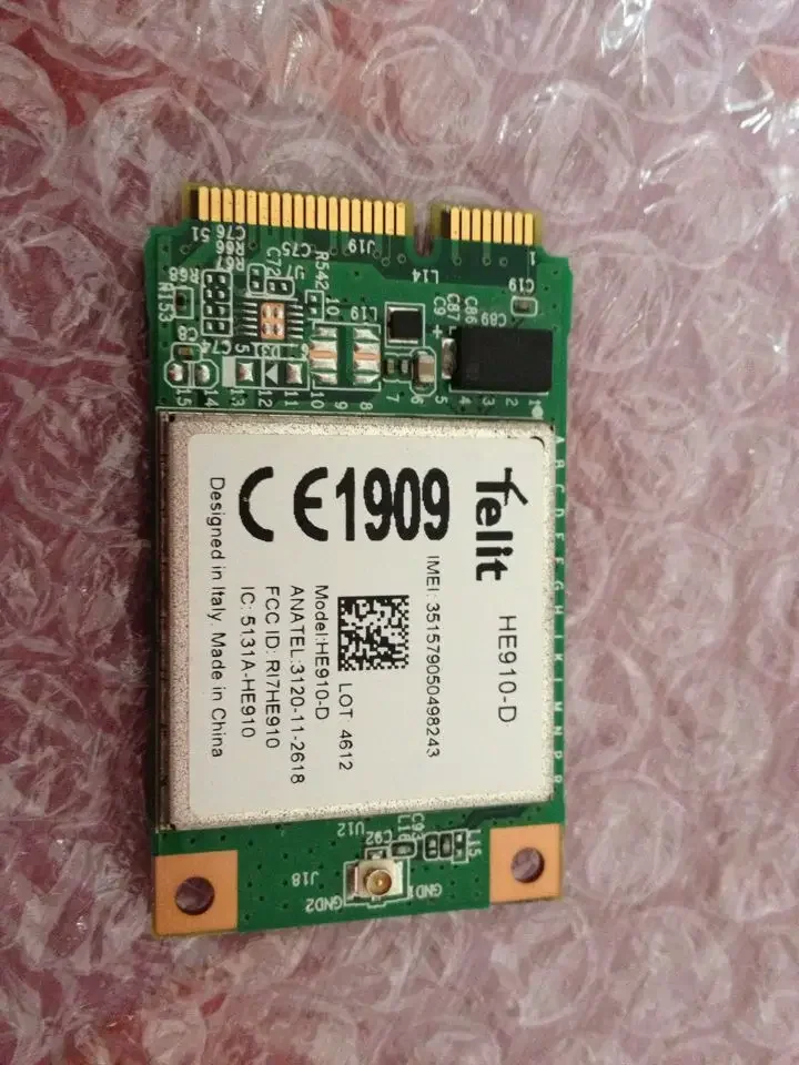 HE910-D Mini PCIe UMTS HSPA + Встроенный четырехдиапазонный модуль 3,75G WCDMA GPS-приемник 100% новый и оригинальный дистрибьютор JINYUSHI STOCK
HE910-D Mini PCIe UMTS HSPA + Встроенный четырехдиапазонный модуль 3,75G WCDMA GPS-приемник 100% новый и оригинальный дистрибьютор JINYUSHI STOCK