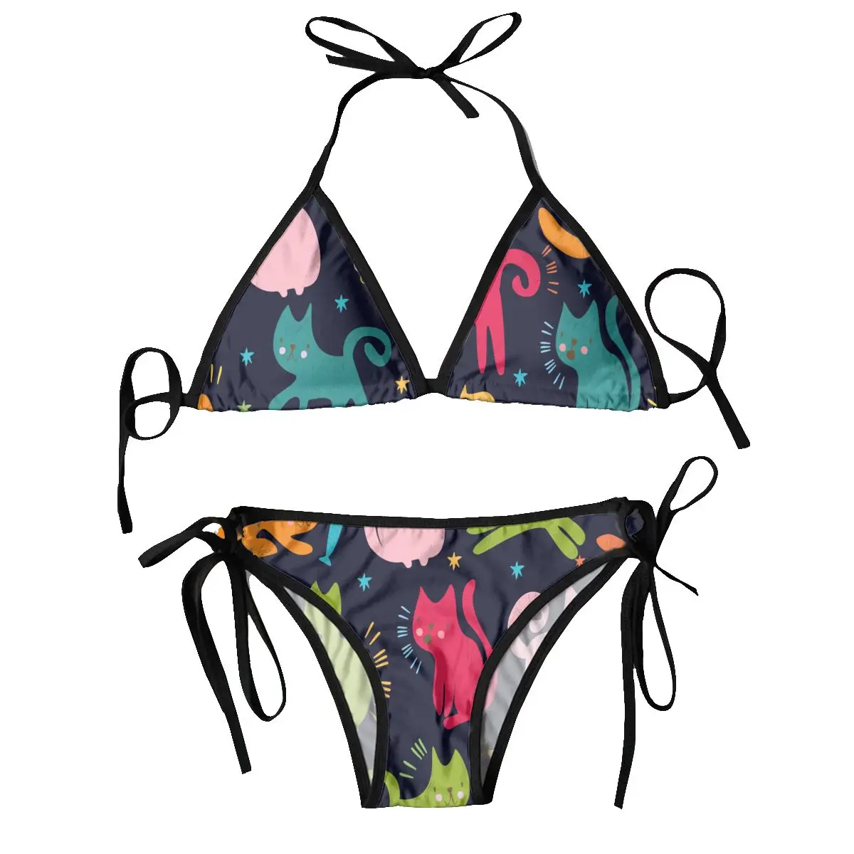 Sexy Bikini Women Swimsuit Push-up Two Piece Swimwear Cute Colored Cats Bathing Suit Beachwear Brazilian
Sexy Bikini Women Swimsuit Push-up Two Piece Swimwear Cute Colored Cats Bathing Suit Beachwear Brazilian