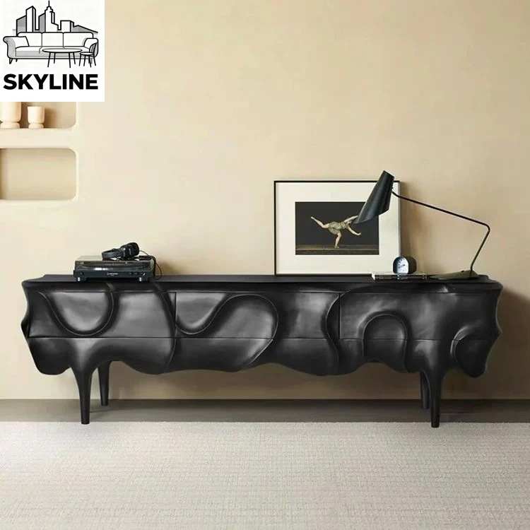 Wavy pattern living room TV cabinet creative storage cabinet floor cabinet
Wavy pattern living room TV cabinet creative storage cabinet floor cabinet