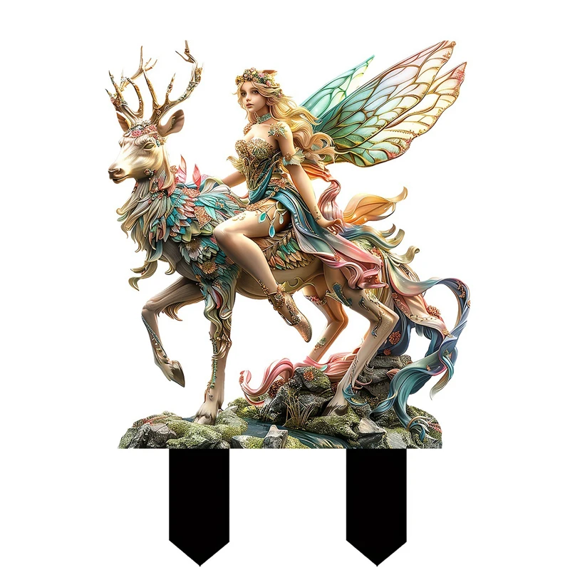 Garden Stake Outdoor Decoration Fairy Riding Deer Garden Stakes Outdoor Garden Decor Fairy Art Lawn Garden Stake for Yards
Garden Stake Outdoor Decoration Fairy Riding Deer Garden Stakes Outdoor Garden Decor Fairy Art Lawn Garden Stake for Yards
