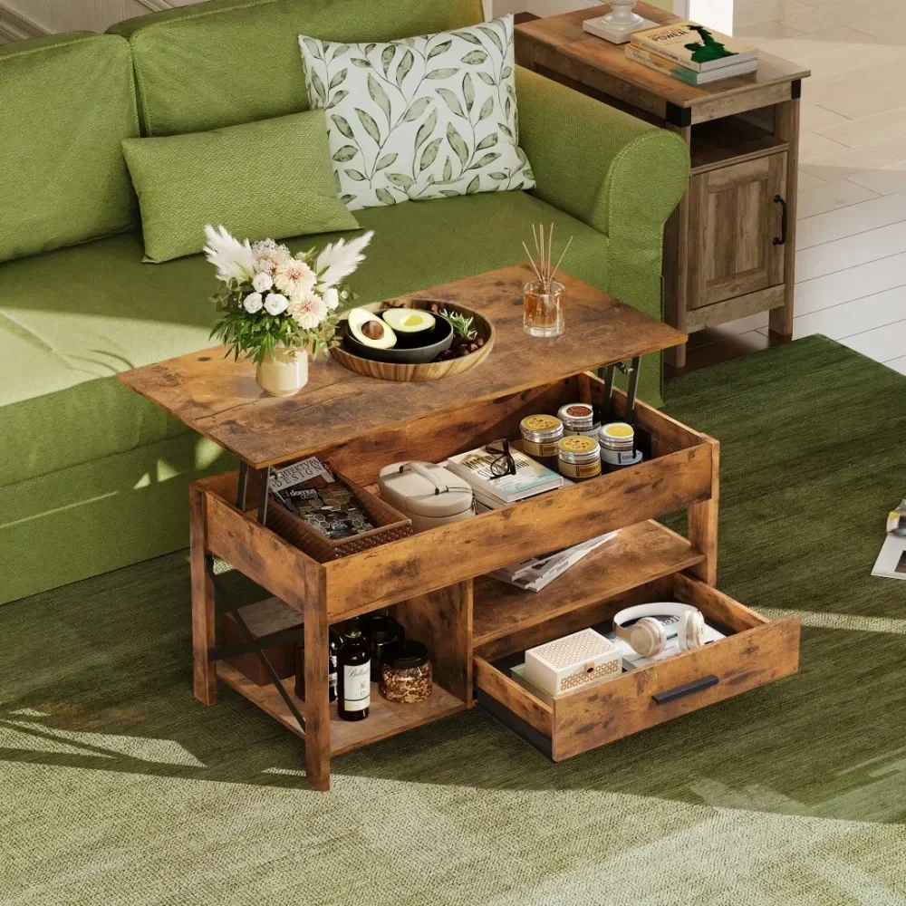 Table, 39 Lift Top Coffee Table With Hidden Compartment, Storage Drawers And Storage Shelf For Living Room, Reception Room, Rus
Table, 39 Lift Top Coffee Table With Hidden Compartment, Storage Drawers And Storage Shelf For Living Room, Reception Room, Rus
