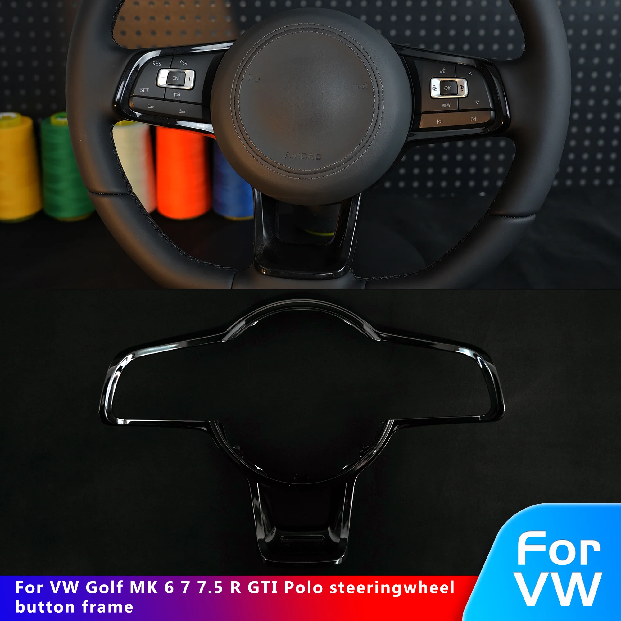 For VW Golf MK6 MK7 7.5 GTI GTE GTS GTD R Polo custom sport steering wheel button frame Paint black new and old R Logo
For VW Golf MK6 MK7 7.5 GTI GTE GTS GTD R Polo custom sport steering wheel button frame Paint black new and old R Logo