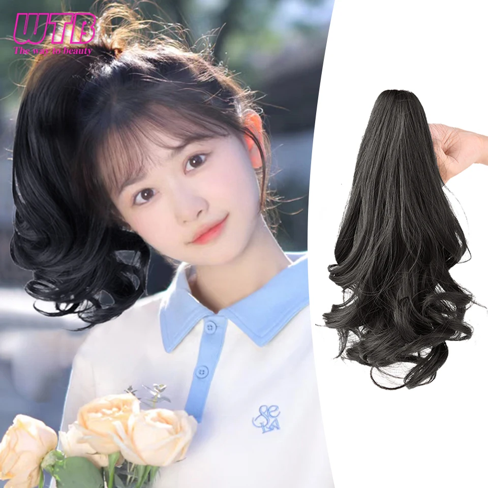 WTB Synthetic Wig Short Curly Hair High Ponytail Small Catch Clip Clouds Fashion Micro-curly Wig Ponytail For Women
WTB Synthetic Wig Short Curly Hair High Ponytail Small Catch Clip Clouds Fashion Micro-curly Wig Ponytail For Women