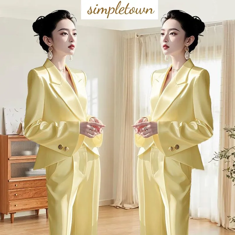 Spring and Autumn New Light Luxury Luxury Luxury Women's Professional Suit Coat Wide Leg Pants Two Piece Set
Spring and Autumn New Light Luxury Luxury Luxury Women's Professional Suit Coat Wide Leg Pants Two Piece Set