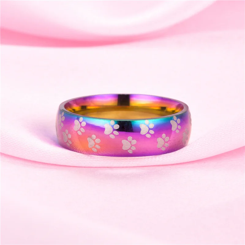 Colorful Rainbow Couple Rings Stainless Steel Dazzling Band for Men And Women Valentine's Day Gift Size 6-13
Colorful Rainbow Couple Rings Stainless Steel Dazzling Band for Men And Women Valentine's Day Gift Size 6-13