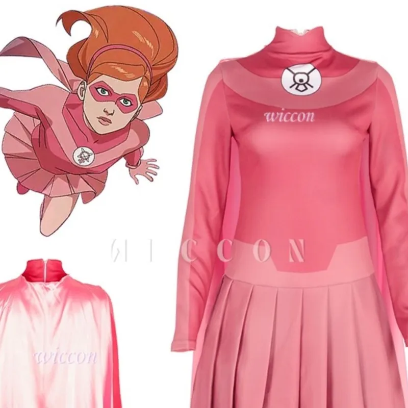 Invincible Cosplay Atom Invencible Samantha clothes Eve Pink Dress Superhero Halloween Anime TV Party Women Navidad Carnaval
Invincible Cosplay Atom Invencible Samantha clothes Eve Pink Dress Superhero Halloween Anime TV Party Women Navidad Carnaval