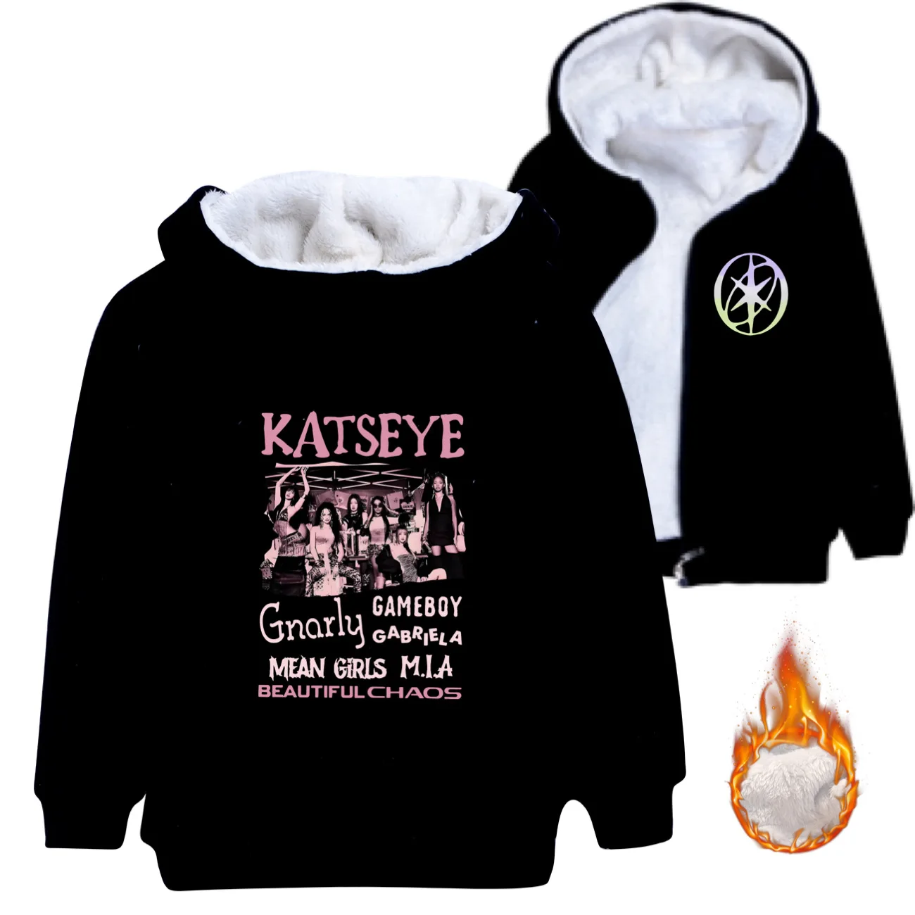 Katseye Funny Print Outdoor Jacket For Children Winter Hooded Warm Windbreaker Casual Baby Boy Velvet Thick Coats Kids Clothing
Katseye Funny Print Outdoor Jacket For Children Winter Hooded Warm Windbreaker Casual Baby Boy Velvet Thick Coats Kids Clothing