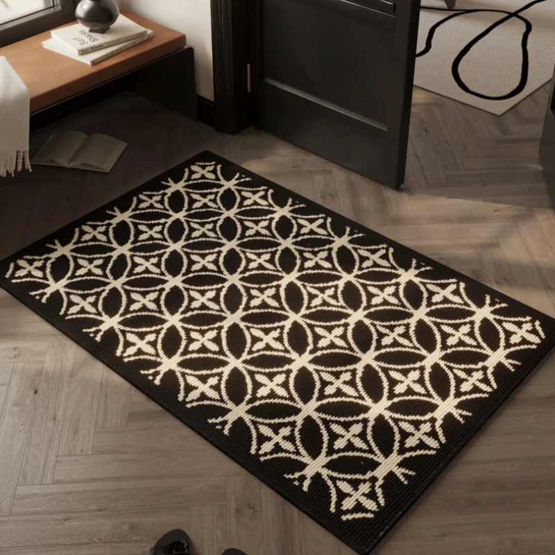 Vintage Moroccan Geometric Door Mat Non-Slip Washable Entryway Rug Black White Mid Century Modern Indoor Floor Mat
Vintage Moroccan Geometric Door Mat Non-Slip Washable Entryway Rug Black White Mid Century Modern Indoor Floor Mat