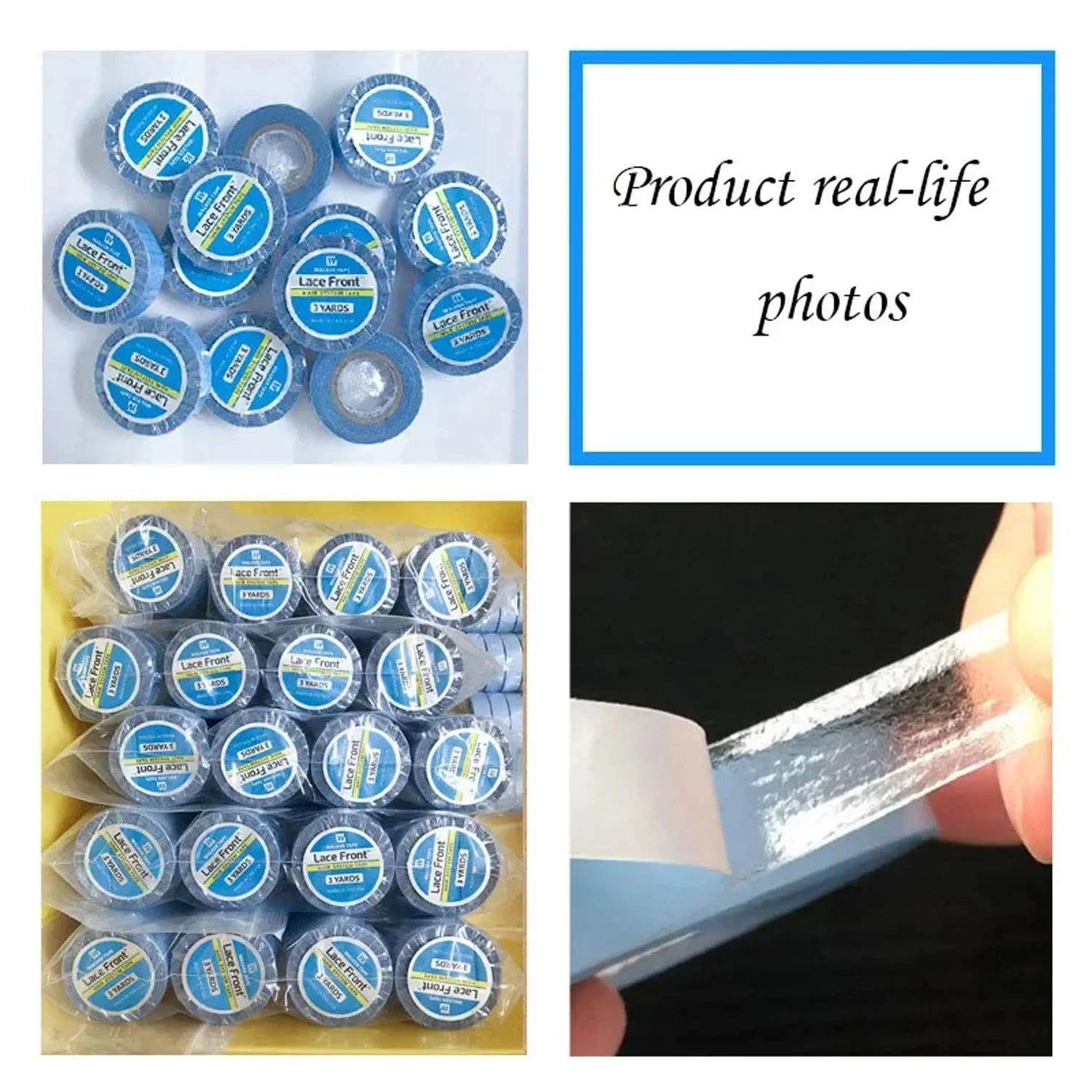 2 Pcs 0.8 CM*3 Yards Super Hair Blue Tape Double-Sided Adhesive Tape for Hair Extension/Lace Wig/Toupee
2 Pcs 0.8 CM*3 Yards Super Hair Blue Tape Double-Sided Adhesive Tape for Hair Extension/Lace Wig/Toupee