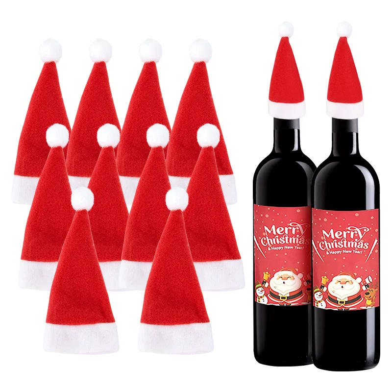 10pcs Mini Santa Hat Wine Bottle Cover Lollipops Cap Red Christmas Hat Fork Knife Cutlery Bag Xmas New Year Tableware Holder Bag
10pcs Mini Santa Hat Wine Bottle Cover Lollipops Cap Red Christmas Hat Fork Knife Cutlery Bag Xmas New Year Tableware Holder Bag