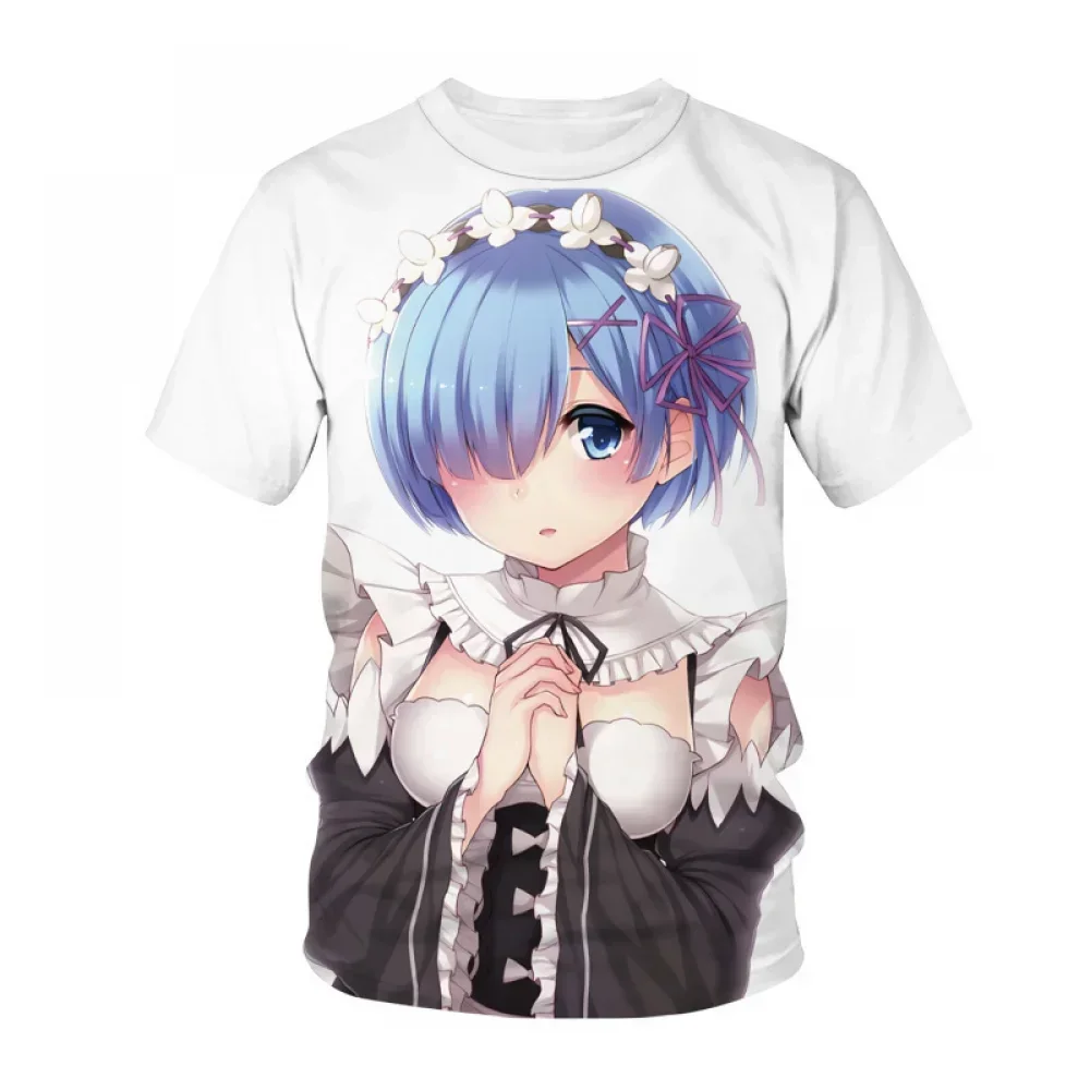 Oversized Round Neck Short Sleeve 3D Printed Shirt Summer Men Women Anime Re Zero Cosplay T-Shirts
Oversized Round Neck Short Sleeve 3D Printed Shirt Summer Men Women Anime Re Zero Cosplay T-Shirts