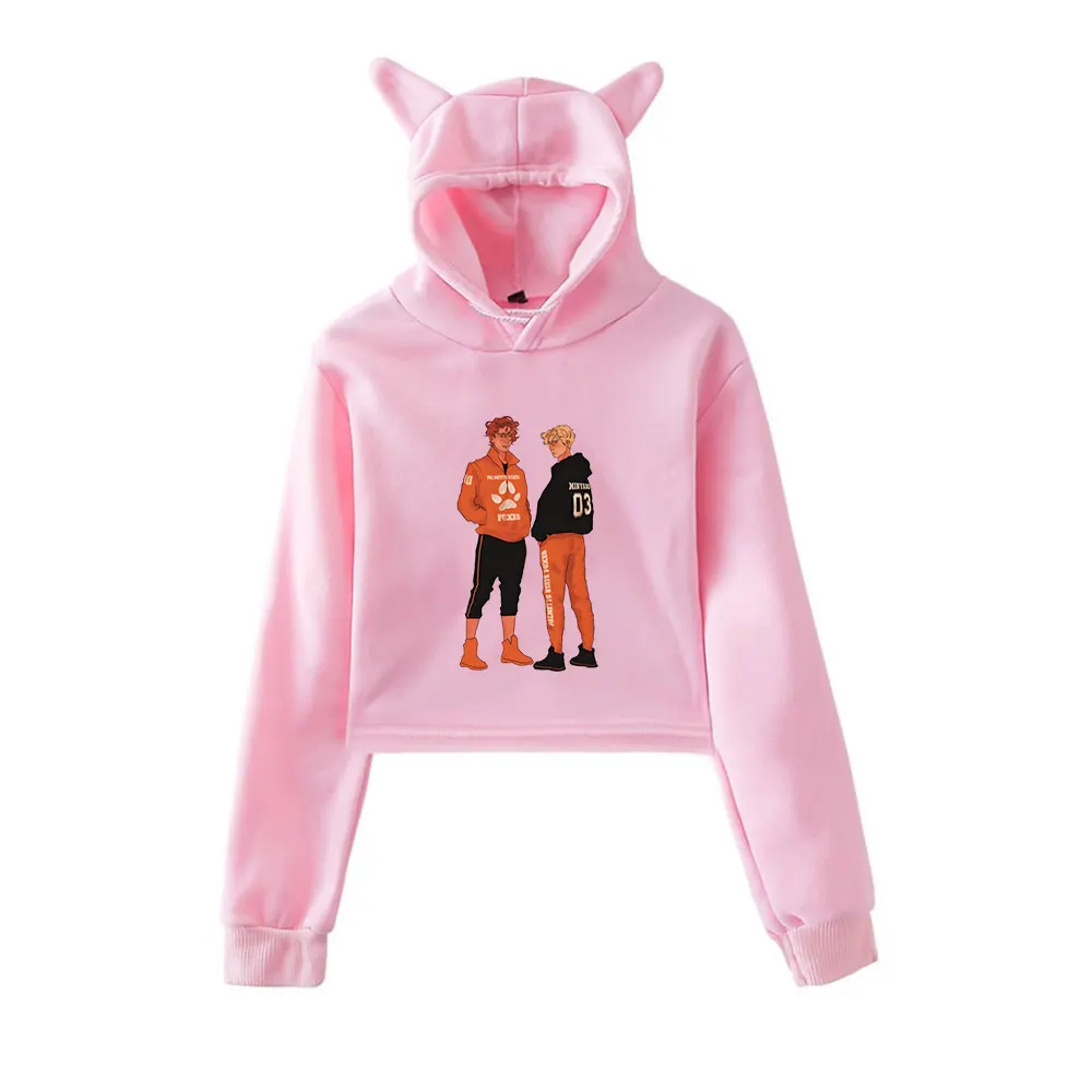 The Foxhole Court Merch винтажная уличная одежда 90-х годов толстовки с капюшоном для девочек укороченный модный спортивный пуловер с кошачьими ушками
The Foxhole Court Merch винтажная уличная одежда 90-х годов толстовки с капюшоном для девочек укороченный модный спортивный пуловер с кошачьими ушками