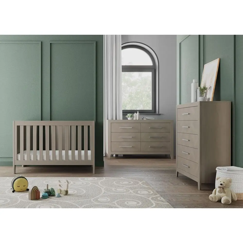 Kieran Crib, Drer, and Chest Nursery Set, 3-Piece, Includes 3-in-1 Convertible Crib, 6-Der Drer, and Chest, Grows with Your Baby
Kieran Crib, Drer, and Chest Nursery Set, 3-Piece, Includes 3-in-1 Convertible Crib, 6-Der Drer, and Chest, Grows with Your Baby