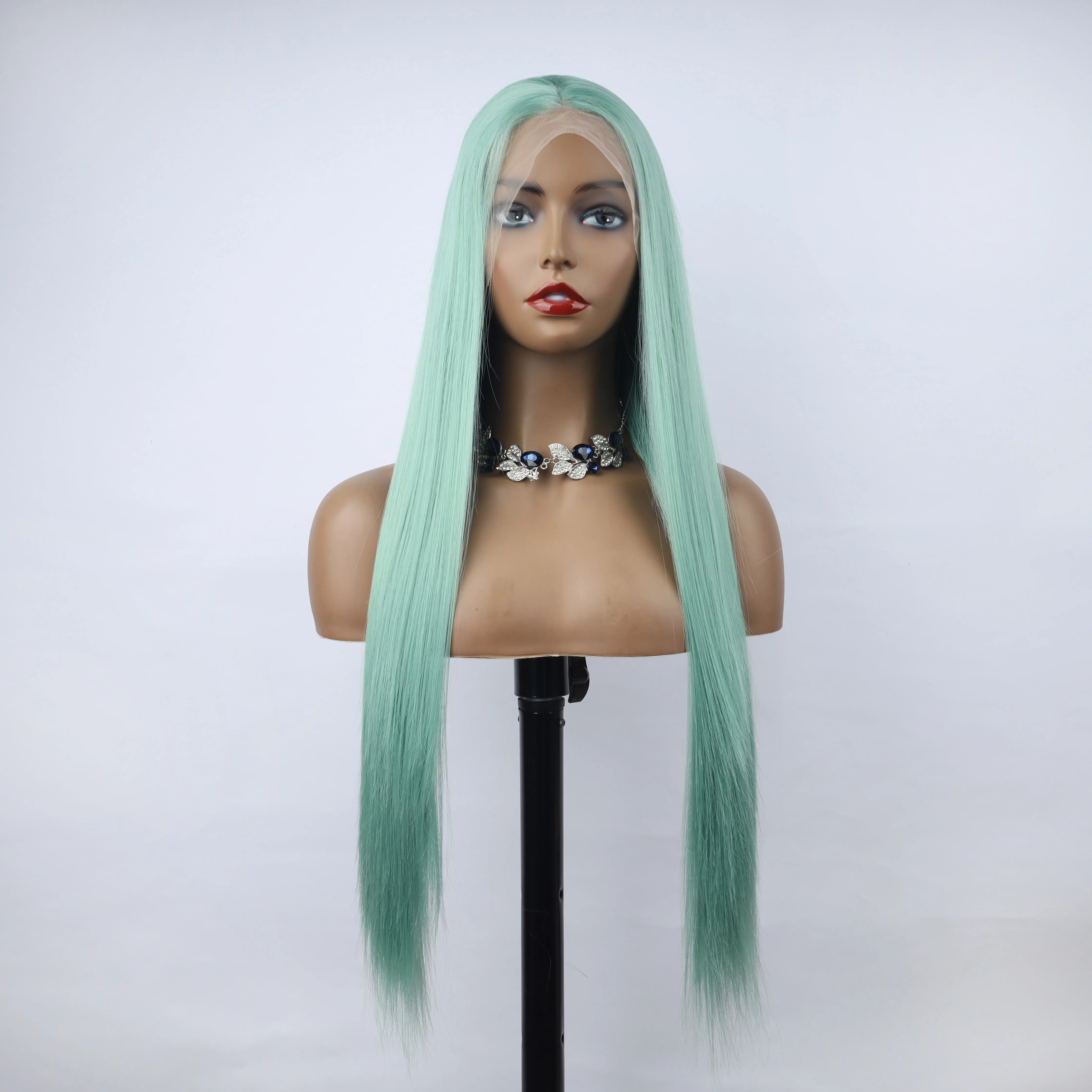 Fashion Straight Wig Synthetic Lace Front Wigs Light Green Female Lace Wig 13X3 For Black Women Cosplay Hair Daily Use
Fashion Straight Wig Synthetic Lace Front Wigs Light Green Female Lace Wig 13X3 For Black Women Cosplay Hair Daily Use