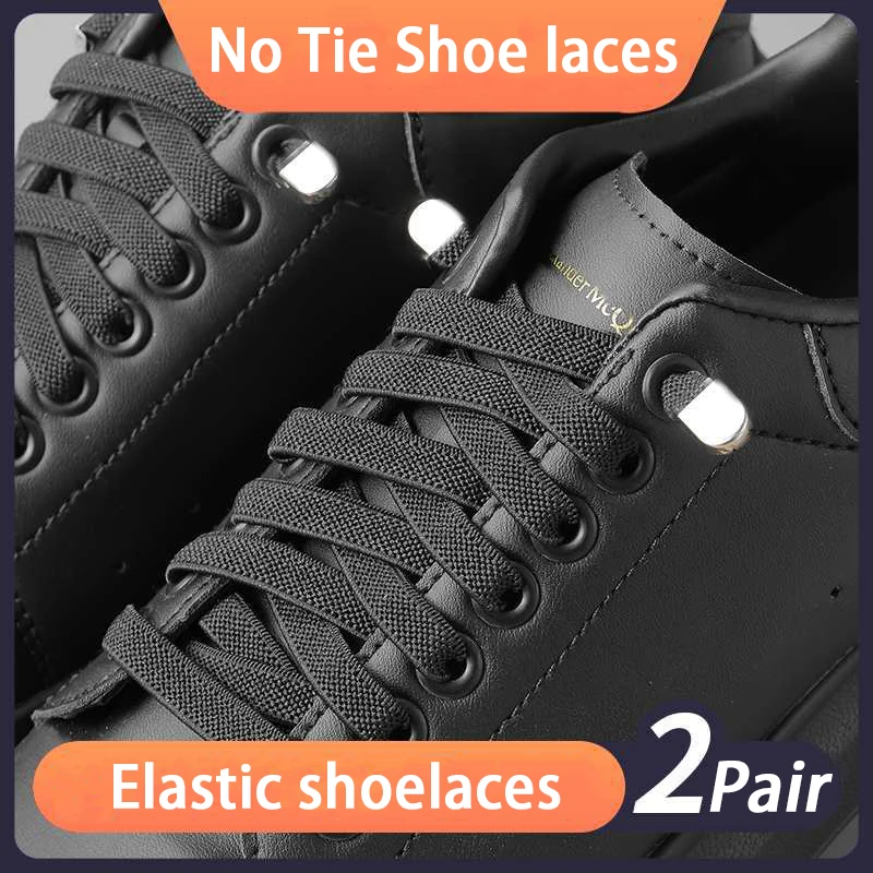 2Pair Elastic Laces Sneakers No Tie Shoe laces 8MM Wide Flat Shoelaces without ties Kids Adult Quick shoelace Shoe Accessories
2Pair Elastic Laces Sneakers No Tie Shoe laces 8MM Wide Flat Shoelaces without ties Kids Adult Quick shoelace Shoe Accessories