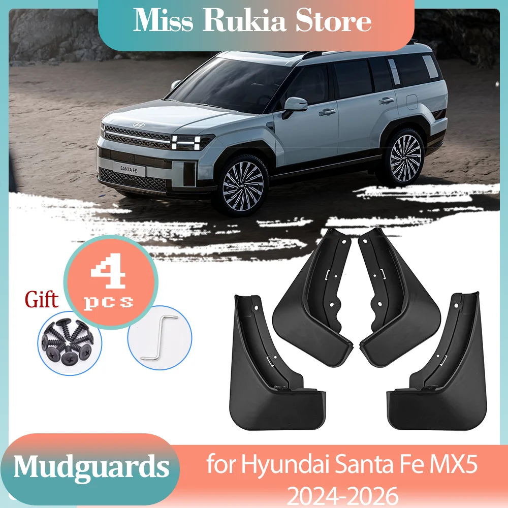 Mud Flaps for Hyundai Santa Fe MX5 2024 2025 2026 Mudguards Splash Guards Front Rear Wheel Fender Flare Car Parts Accessories
Mud Flaps for Hyundai Santa Fe MX5 2024 2025 2026 Mudguards Splash Guards Front Rear Wheel Fender Flare Car Parts Accessories