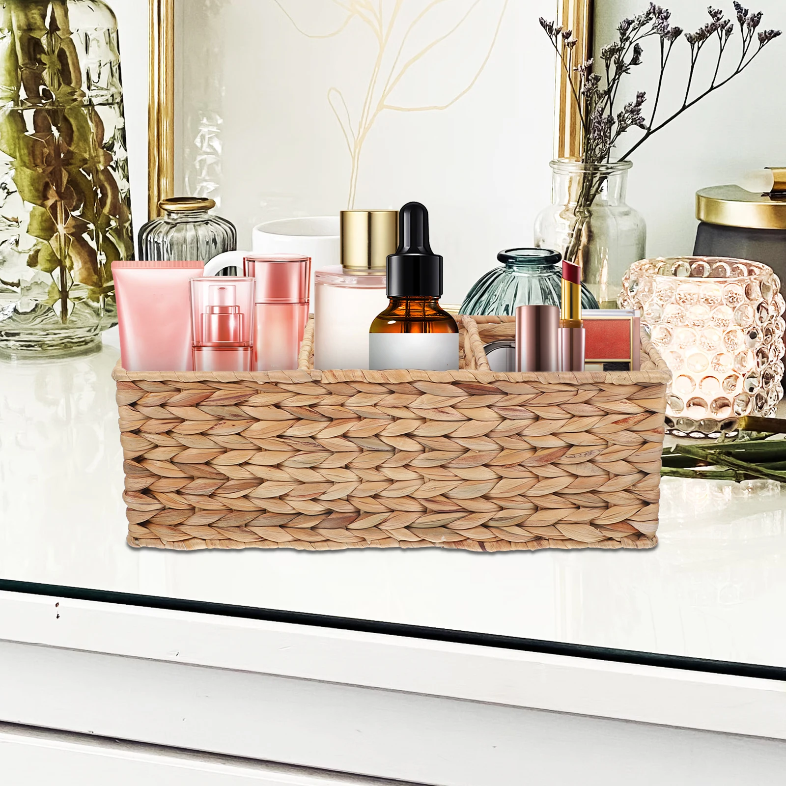 Sturdy Woven Storage Baskets Natural Straw Compartment ganizer Basket Desk Decorative Rustic Style Farmhouse Kitchen Accessories
Sturdy Woven Storage Baskets Natural Straw Compartment ganizer Basket Desk Decorative Rustic Style Farmhouse Kitchen Accessories