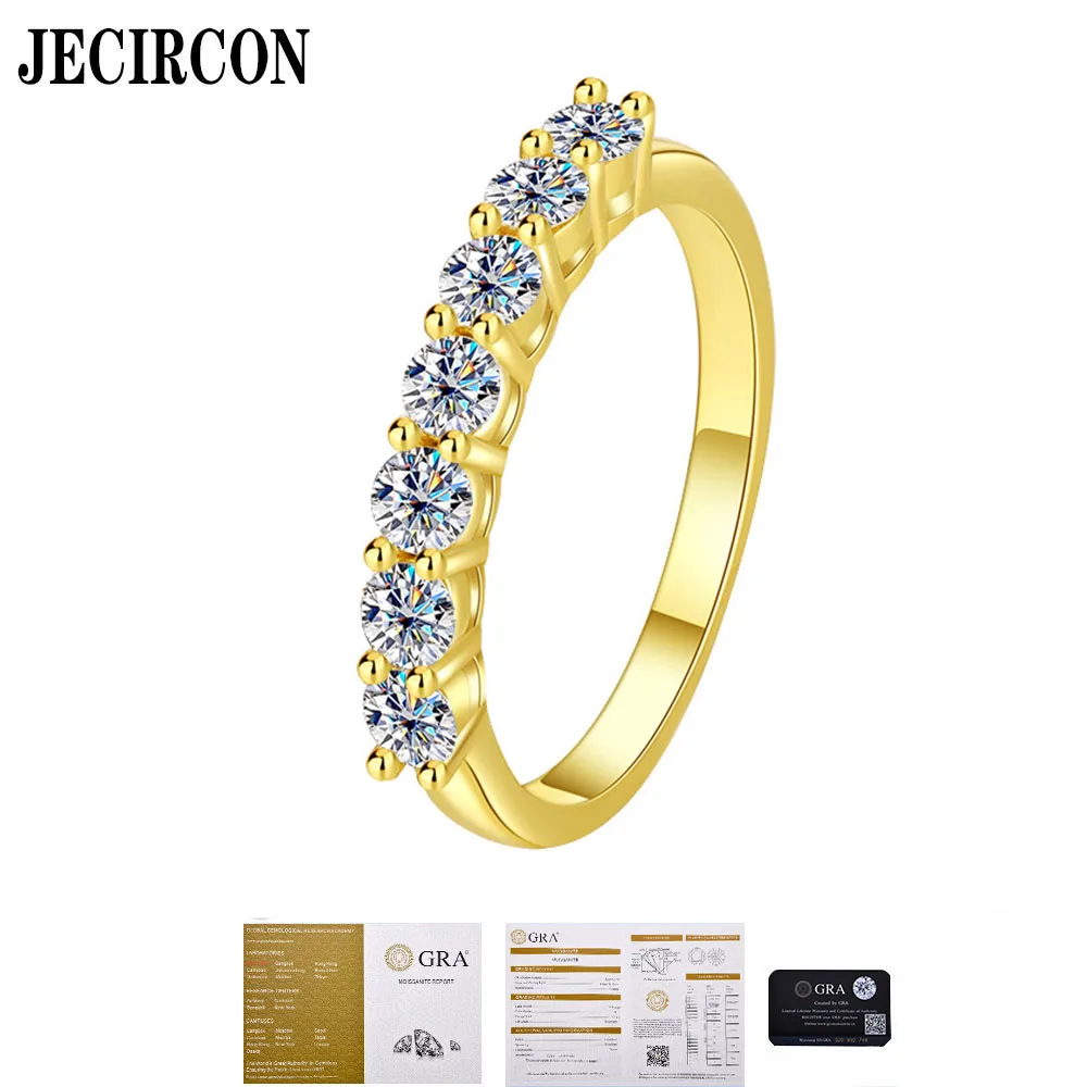 JECIRCON 925 Sterling Silver Ring for Women All Moissanite 7 Princess European and American Style Golden High-end Versatile Ring
JECIRCON 925 Sterling Silver Ring for Women All Moissanite 7 Princess European and American Style Golden High-end Versatile Ring