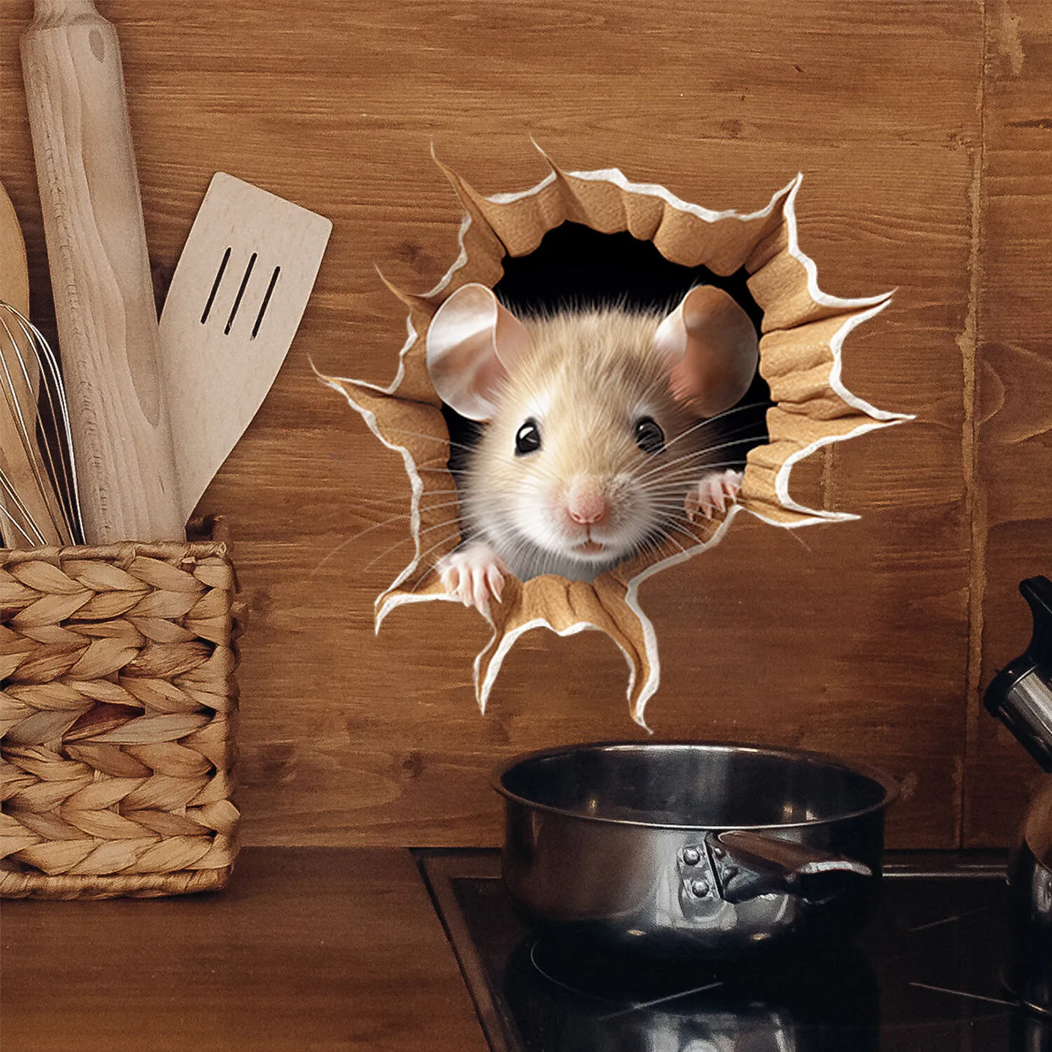3D effect probe mouse hole living room bedroom porch home background wall decoration wall paste
3D effect probe mouse hole living room bedroom porch home background wall decoration wall paste