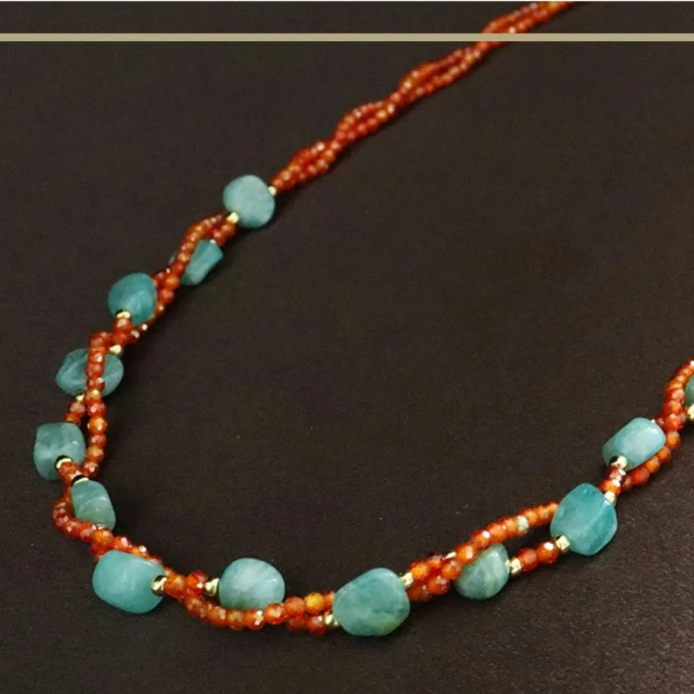 New Chinese Style Light Luxury Fashion Natural Stone Hand-beaded Necklace Versatile Niche Simple Antique Style Clavicle Chain
New Chinese Style Light Luxury Fashion Natural Stone Hand-beaded Necklace Versatile Niche Simple Antique Style Clavicle Chain