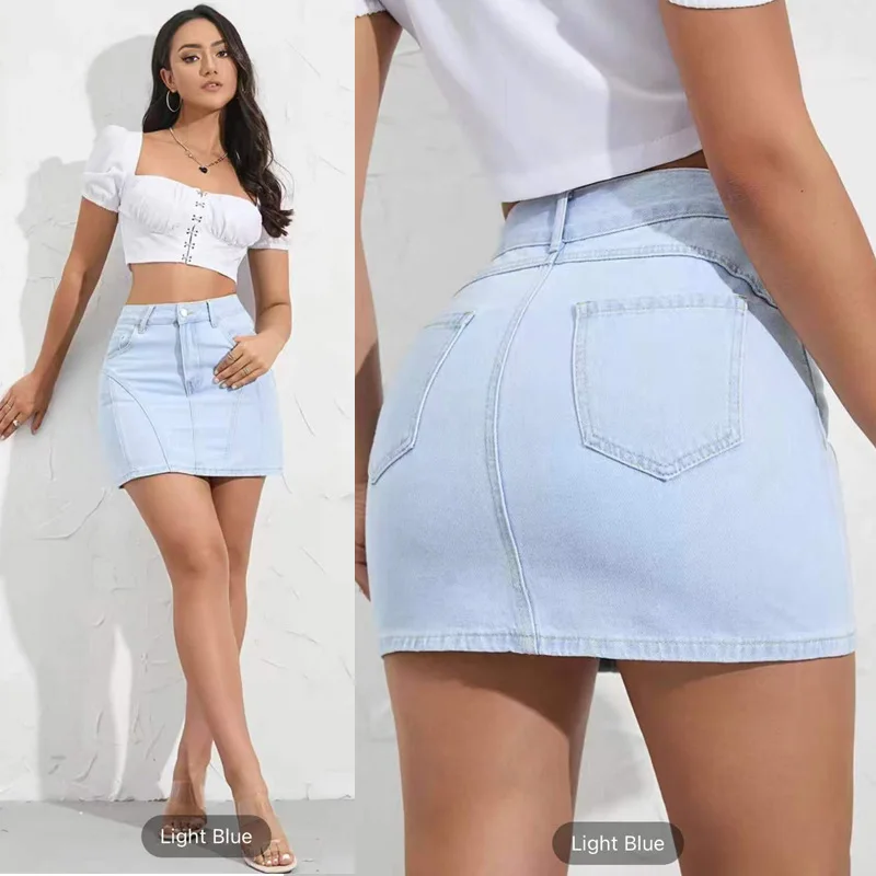 Denim Skirt Women Vintage Mini Skirts Washed Distressed High Waist Pockets Button Above Knee 2025 Summer Female Streetwear
Denim Skirt Women Vintage Mini Skirts Washed Distressed High Waist Pockets Button Above Knee 2025 Summer Female Streetwear