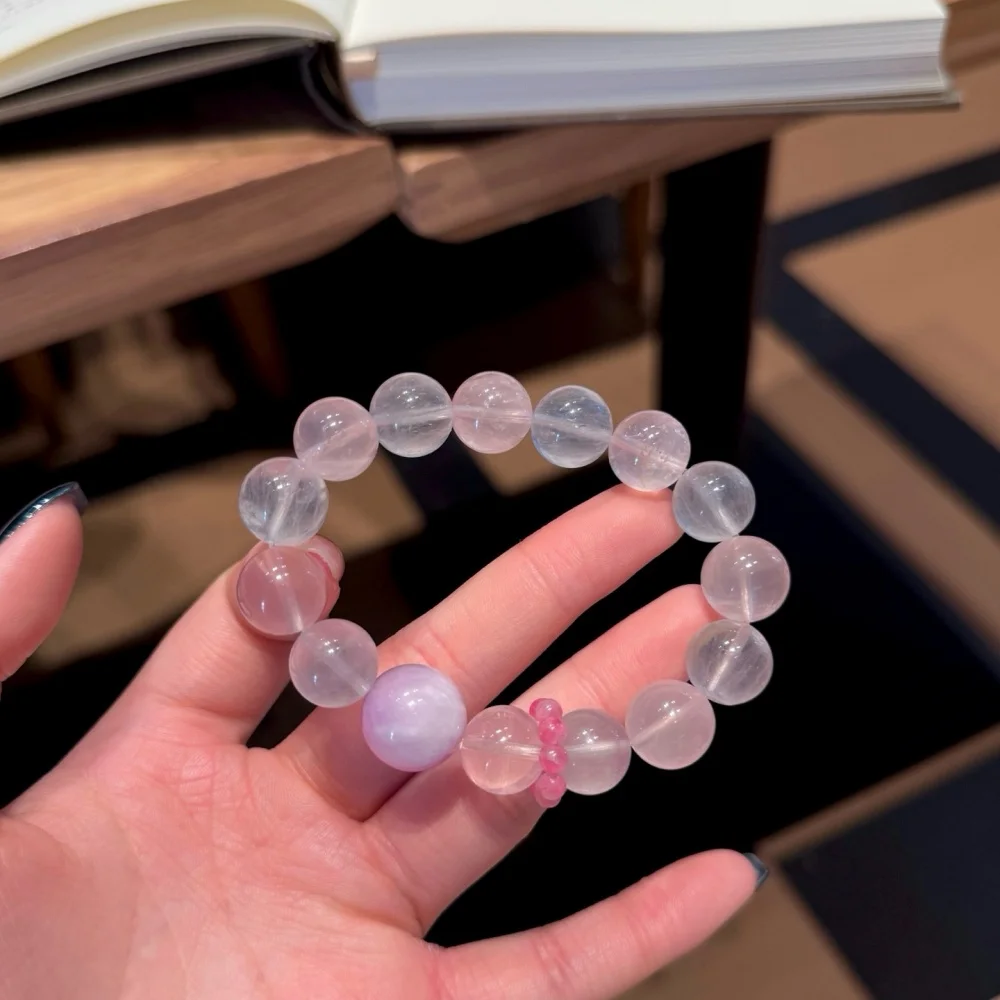 Natural Rose Quartz Green Fluorite Kunzite Bead Bracelet Women Reiki Healing Strand Bangles Jewelry For Female Gift 1PCS
Natural Rose Quartz Green Fluorite Kunzite Bead Bracelet Women Reiki Healing Strand Bangles Jewelry For Female Gift 1PCS