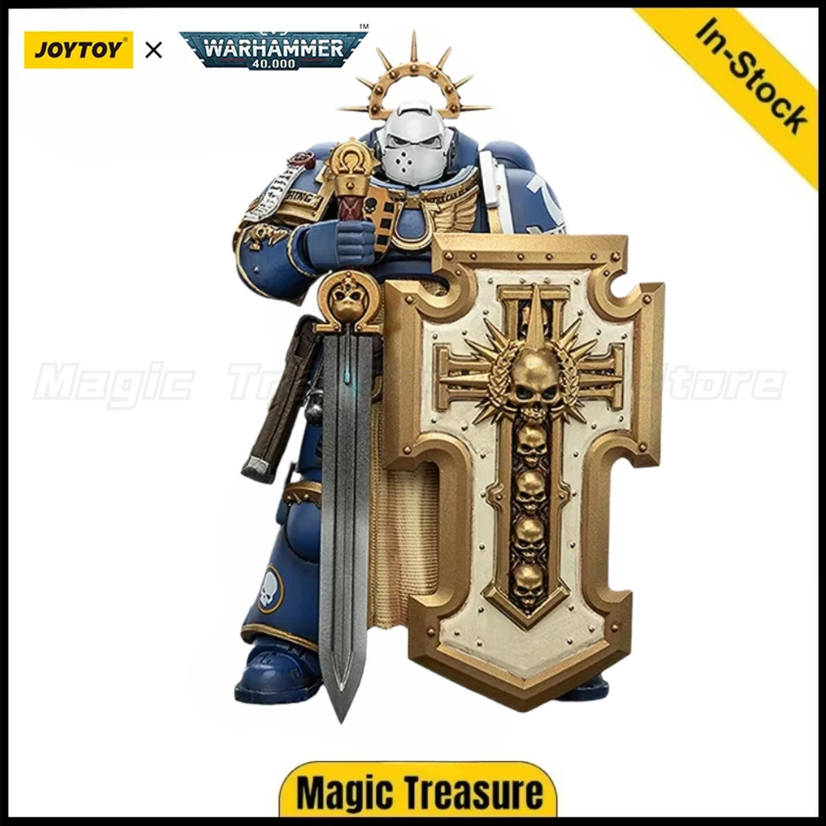 【Pre-sale】JOYTOY Warhammer 40K Ultramarines Levantus with Power Sword Stormshield and Bolt Pistol 1/18 Action Figure Model
【Pre-sale】JOYTOY Warhammer 40K Ultramarines Levantus with Power Sword Stormshield and Bolt Pistol 1/18 Action Figure Model