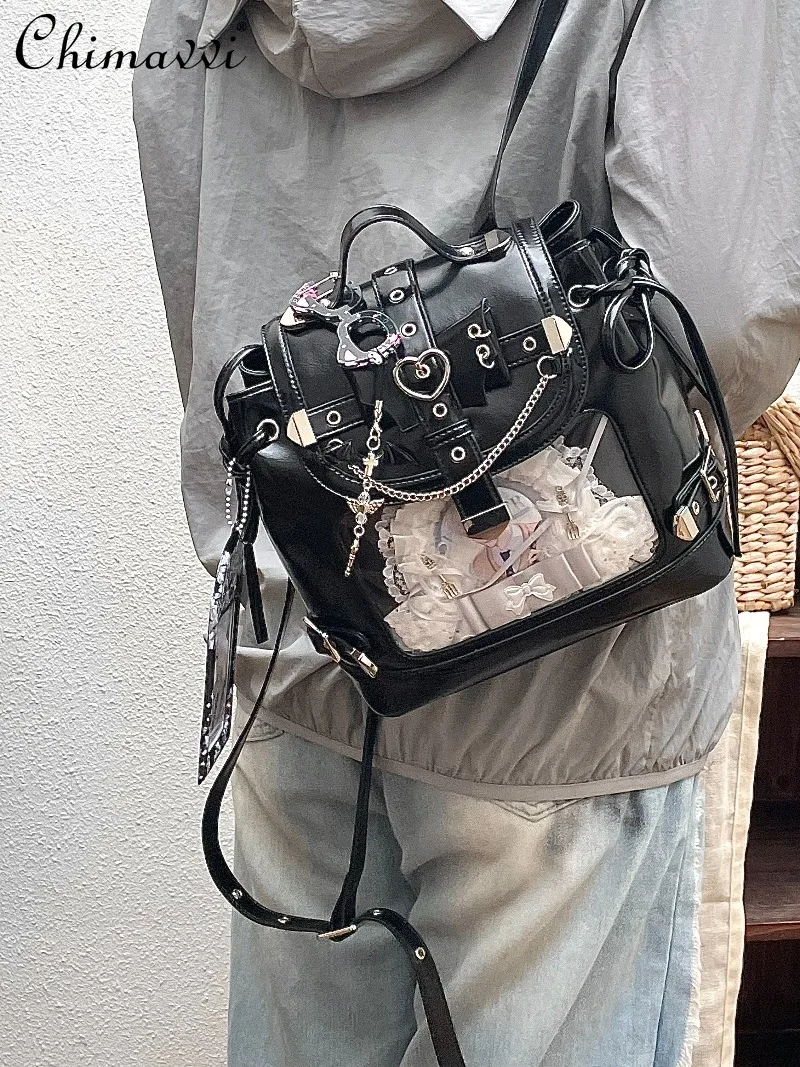 Original Japanese Sweet Cool Backpack 2025 New Girls Women Gothic Style Y2k Itabag Student Subculture Large Capacity Bag
Original Japanese Sweet Cool Backpack 2025 New Girls Women Gothic Style Y2k Itabag Student Subculture Large Capacity Bag