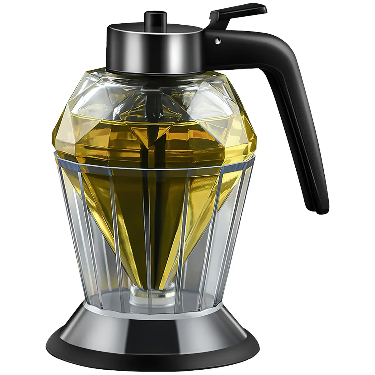Diamond Shaped Glass Honey Dispenser with Stand 200ml Large Capacity Oil Dispenser Multifunctional Oil Bottle Vinegar and Sauce
Diamond Shaped Glass Honey Dispenser with Stand 200ml Large Capacity Oil Dispenser Multifunctional Oil Bottle Vinegar and Sauce