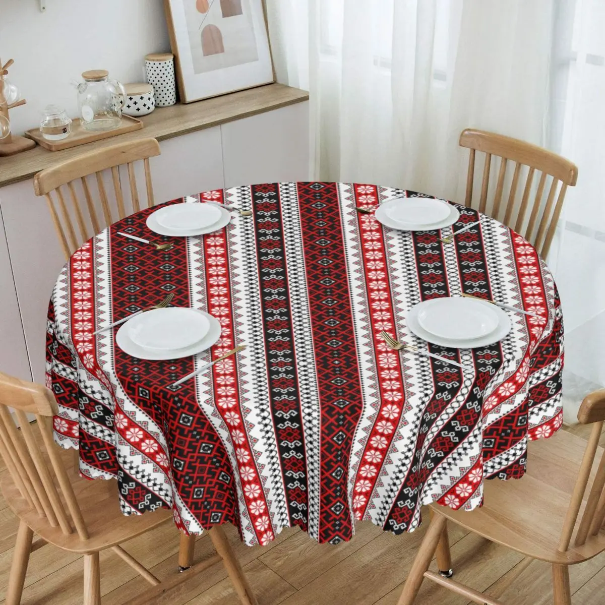 Круглая скатерть, 60 дюймов, кухонная искусственная поверхность, защита от пятен, богемный геометрический чехол для стола
Круглая скатерть, 60 дюймов, кухонная искусственная поверхность, защита от пятен, богемный геометрический чехол для стола