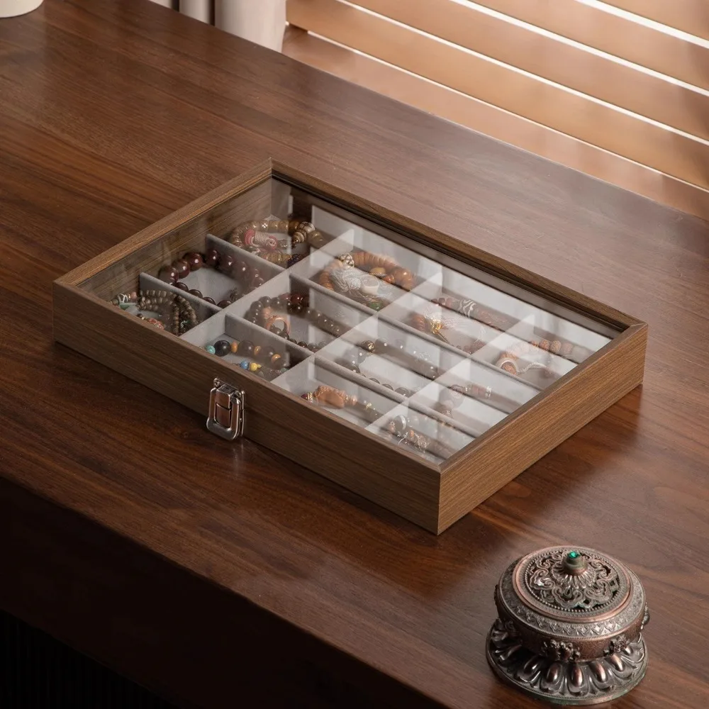 Velvet Wooden Jewelry Tray Dust-proof Large Capacity Jewelry Display Box Necklaces Bracelets Organizer Jewelry Holder Case
Velvet Wooden Jewelry Tray Dust-proof Large Capacity Jewelry Display Box Necklaces Bracelets Organizer Jewelry Holder Case