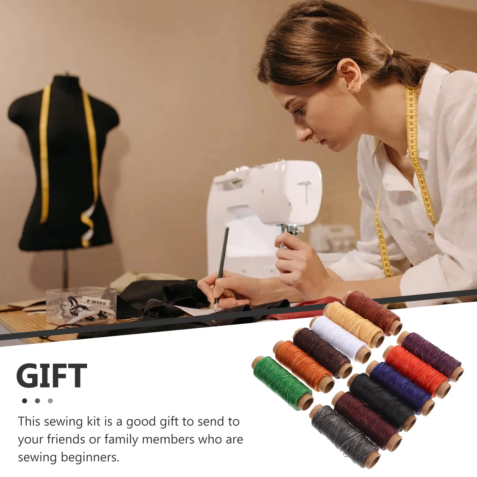 12 Rolls Sewing Waxed Thread Cord Kit Portable Household Sewing Tools DIY Leathercraft Supplies for Beginners Professionals
12 Rolls Sewing Waxed Thread Cord Kit Portable Household Sewing Tools DIY Leathercraft Supplies for Beginners Professionals