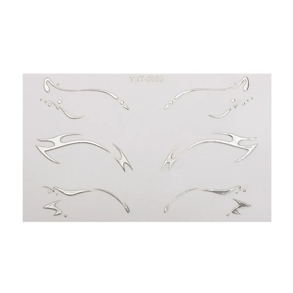 10 PCS Waterproof Eyeliner Eyebrows Tattoo Stickers Glitter Aurora Laser Eye Make-up Stickers Gold Silver
10 PCS Waterproof Eyeliner Eyebrows Tattoo Stickers Glitter Aurora Laser Eye Make-up Stickers Gold Silver